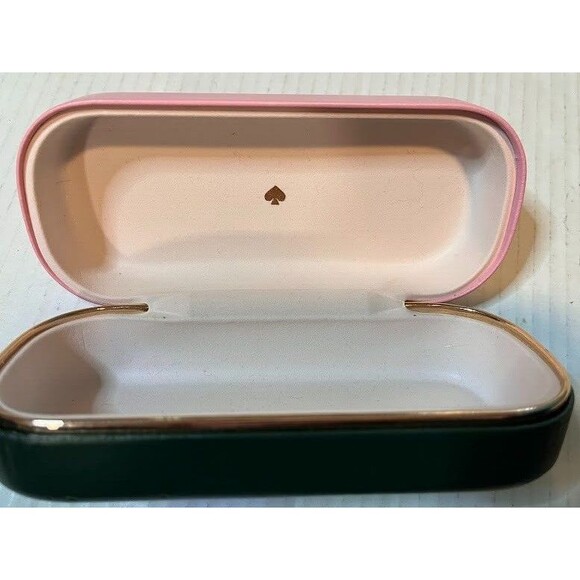 Kate Spade NY Eyeglass Case Pink Green Hard Shell Iconic Classic Glasses Holder - Picture 3 of 4